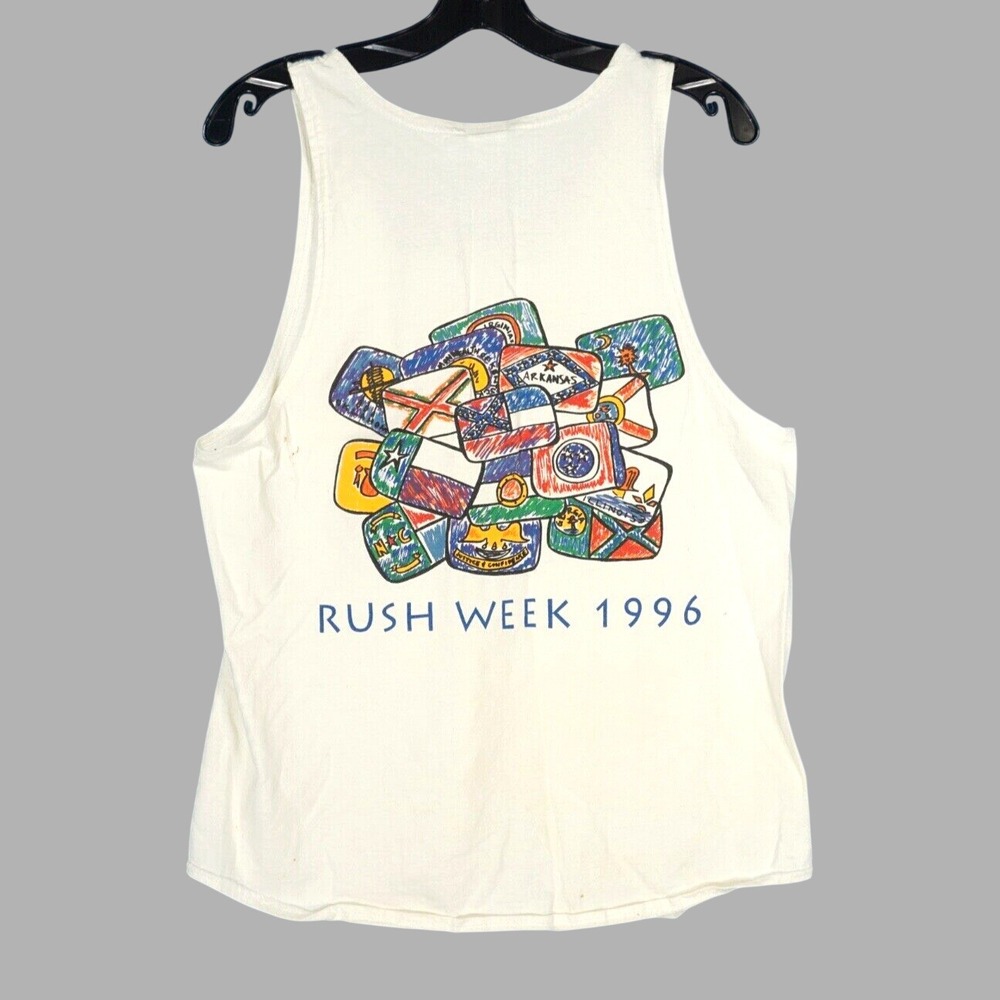 VTG Pi Beta Phi OLE MISS RUSH WEEK T-SHIRT TANK TOP 1996 Fraternity MEN'S SIZE M